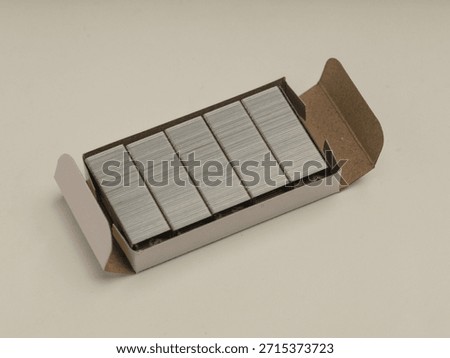 Stapler clips or insert or replacement, an office tools, isolated