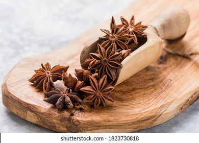 Star anise or chinese badiane spice or Illicium verum.
