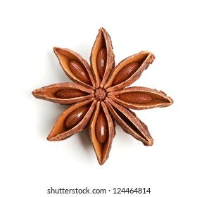 Star Anise Isolated On White Background