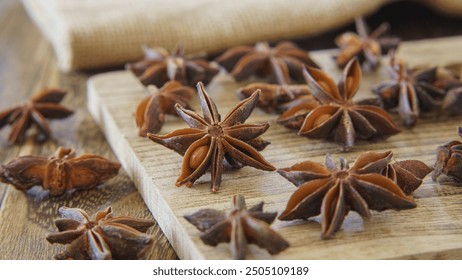 Star anise on a cutting board. - Powered by Shutterstock