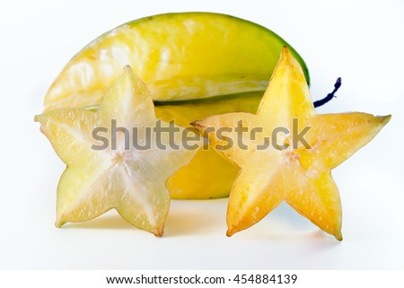 Star apple fruit (Also called as Carambola, starfruit, Averrhoa carambola, Bilimbi, Arkin in Florida, Dah Pon, Ma fueng, Maha in Malaysia, Demak, Golden Star, Newcomb, Star King, Golden star) 