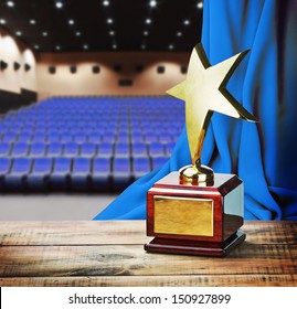 Star award for service to the background of the auditorium - Shutterstock ID 150927899