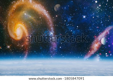 Star cluster and nebula - A cloud in space. Abstract astronomical galaxy. Elements of this image furnished by NASA.