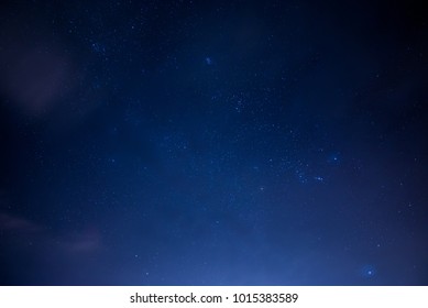 Star Cluster In The Night Sky With Windy And Mist In The Winter, Space Background Picture