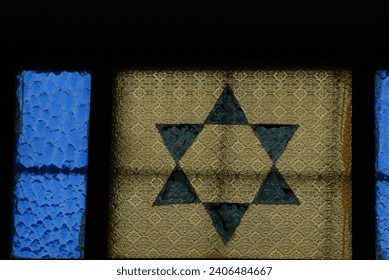 Estrella judía de David desde un templo en Israel