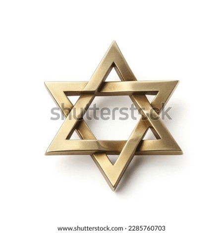 A Star of  David, made of golden metal