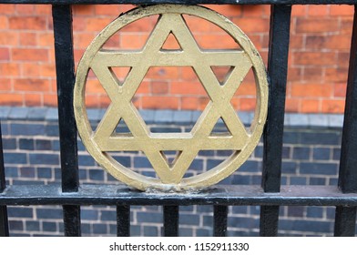 Star Of David - Metal Ornament Of Birmingham Synagogue, UK.