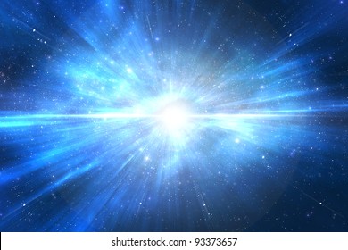 Star Explosion In A Galaxy Of An Unknown Universe