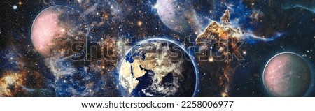 Star field in deep space many light years far from the Earth. Elements of this image furnished by NASA
