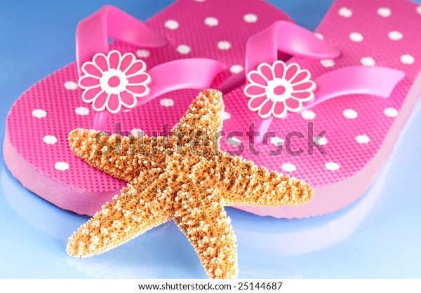 pink fish flops