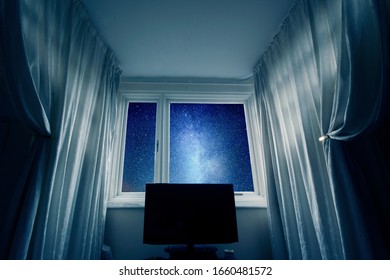 Star Gazing Through Bedroom Window