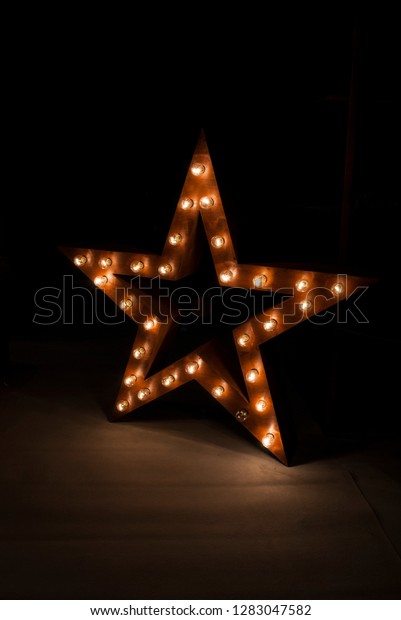 Star Light Bulbs Decorative Elementslight Bulb Stock Photo Edit