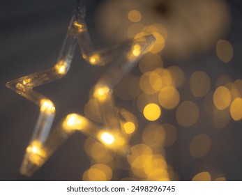 Star light, LED decoration, Hand holding star light, Fairy lights, Bokeh effect, - Powered by Shutterstock