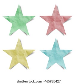 Set Blank Star Stickers Isolated On Stock Vector (Royalty Free) 222486865