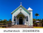 The Star of The Sea Painted  Church (1927-28), Kalapana, Hawaii Island, Hawaii, USA