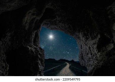 The star shines on the Christmas Eve of Jesus Christ. - Powered by Shutterstock