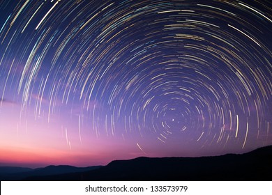 Star Trail In Thailand