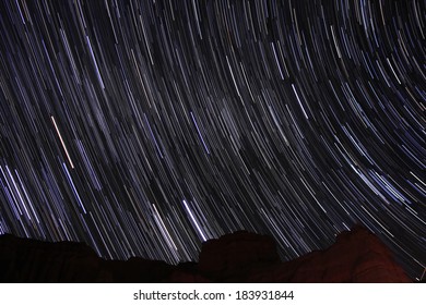 Star Trails Night Sky Stock Photo 183931844 