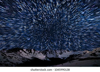 Star Trails Over Continental Divide