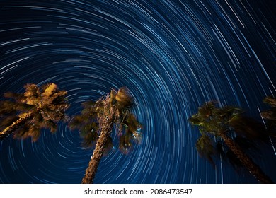 Star Trails Time Lapse Long Exposure In Italy