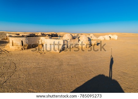 Star Wars Mos Espa set, built from nothing in the middle of the desert in Tozeur, Tunisia