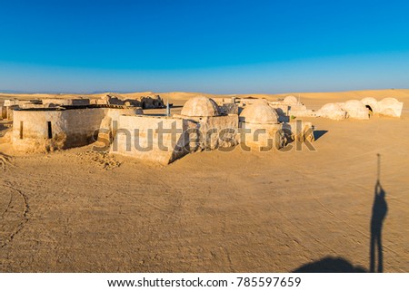 Star Wars Mos Espa set, built from nothing in the middle of the desert in Tozeur, Tunisia