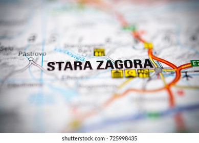 Stara Zagora On Map.