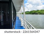 Starboard passage way on Tuira #2 ferry  transiting the Panama Canal