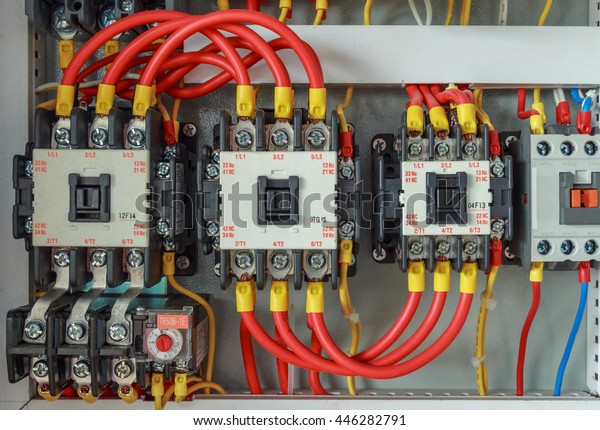 Stardelta Motor Starter Stock Photo (Edit Now) 446282791 electrical contactor wiring diagram 