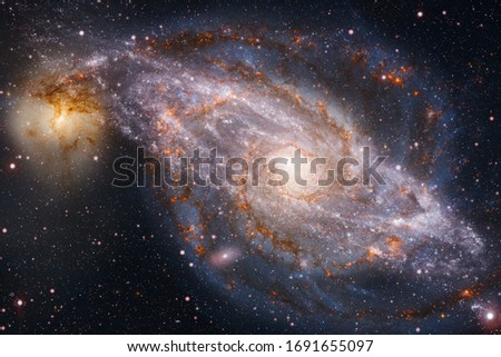 Starfield in outer space many light years far from the Earth. Elements of this image furnished by NASA.