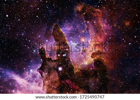 Starfield in outer space many light years far from the Earth. Elements of this image furnished by NASA.