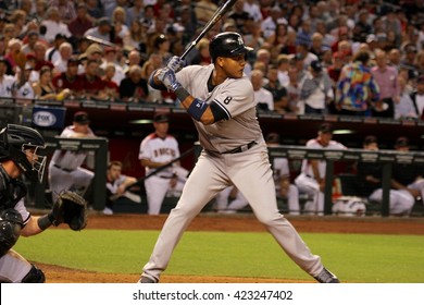 Starlin Castro Second Baseman For The New York Yankees At Chase Field In Phoenix AZ USA 5-16-16.