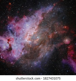 Starry deep outer space. Nebula and galaxy. Elements of this image furnished by NASA.