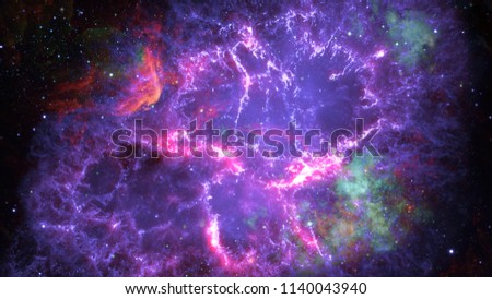 Starry deep outer space - nebula and galaxy