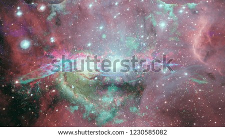 Starry deep outer space - nebula and galaxy. Elements of this image furnished by NASA.