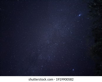 Starry Night. The Milky Way A Summer Night On Southern Hemisphere.