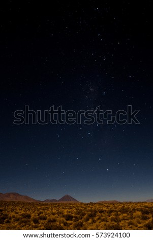 Starry Night Over Atacama Desert Chile Stock Photo Edit Now