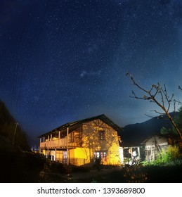 Starry Night In A Remote Village Of Northeast India