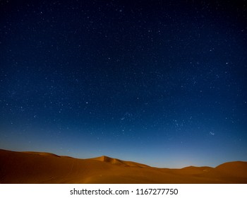 Starry Night In Sahara Desert