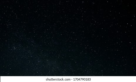 Starry Night Sky As A Background. Dark Interstellar Space.