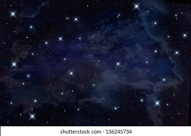 Starry In The Night Sky Background,abstract