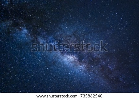 Starry night sky, milky way galaxy with stars and space dust in the universe 
