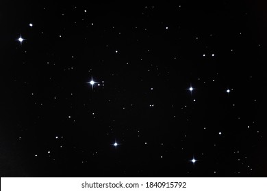 Stars in the dark sky, the constellation Pleiades (texture, background, design element)