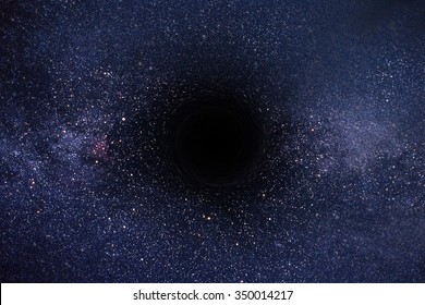 Stars And Material Falls Into A Black Hole