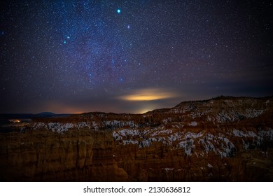 Stars In The Night Sky In Bryce Canyon National Park