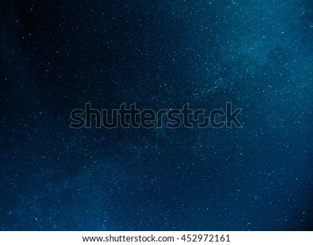 The stars in the night sky. Real photo.