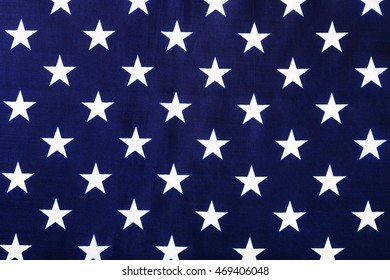 Stars On The American Flag Close-up Background