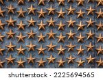 Stars on wall at tourist attraction