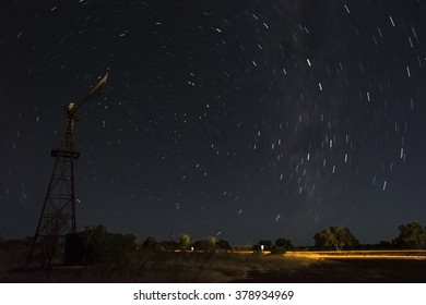 Stars In The Outback Of Australia - With Passing Car