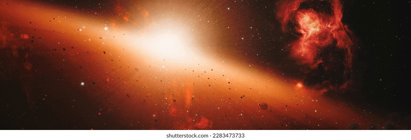 Stars of a planet and galaxy in a free space . Bright Star Nebula. Distant galaxy. Abstract image. Elements of this image furnished by NASA. - Powered by Shutterstock